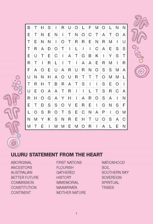 Aboriginal Art Puzzle Book Word Search