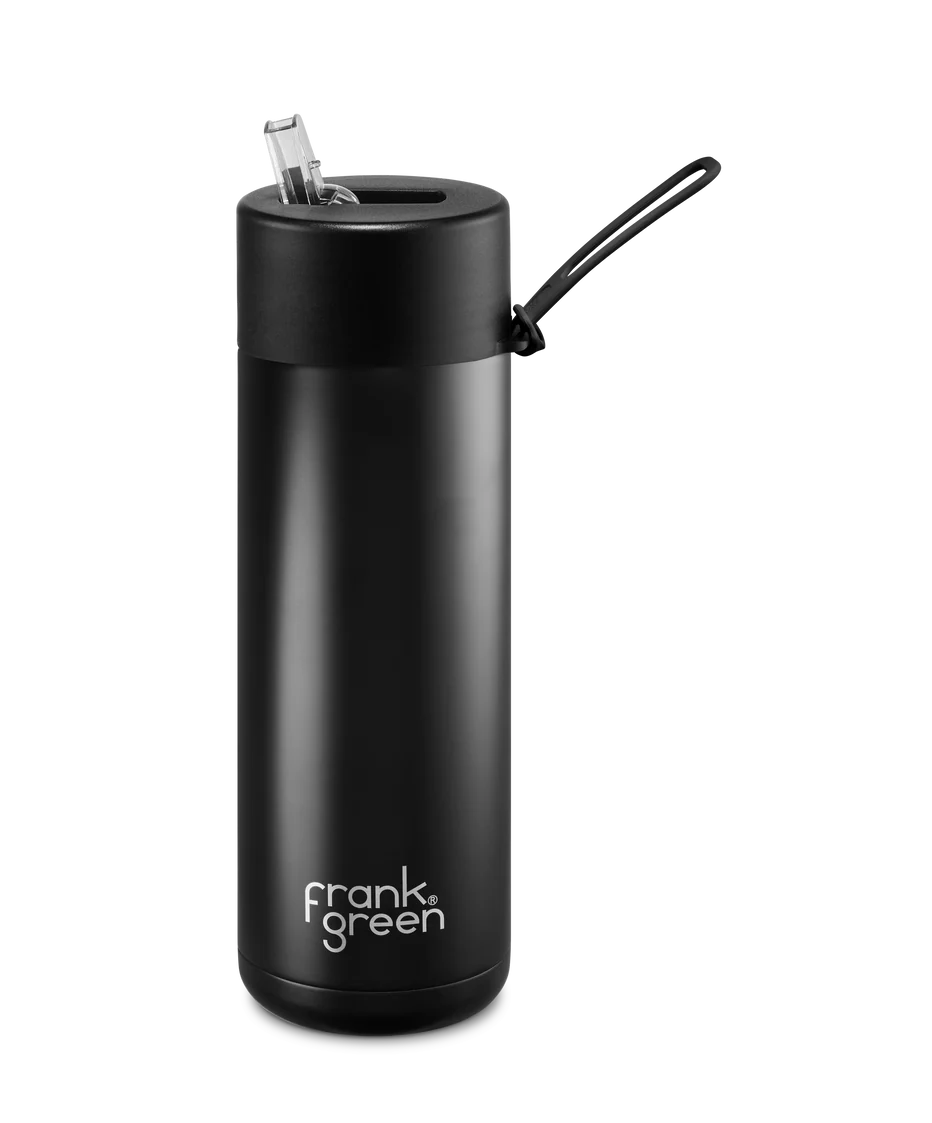 Frank Green 20oz Reusable Bottle with Straw Lid Midnight