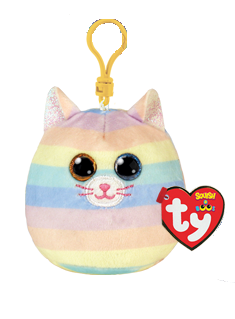 Ty Squishy Beanies Heather Cat Clip
