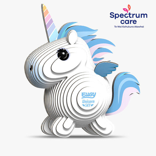 Eugy 3D Cardboard Model Kit Unicorn Sky
