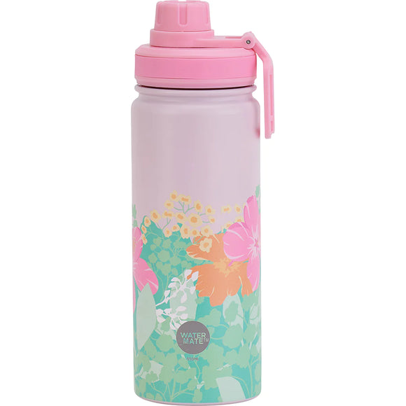 Watermate Water Bottle Double-Walled Stainless Steel Hibiscus 550ml