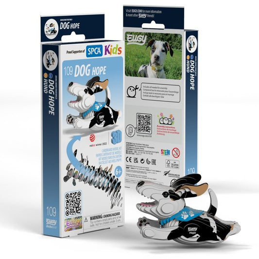 Eugy 3D Cardboard Model Kit Dog Hope