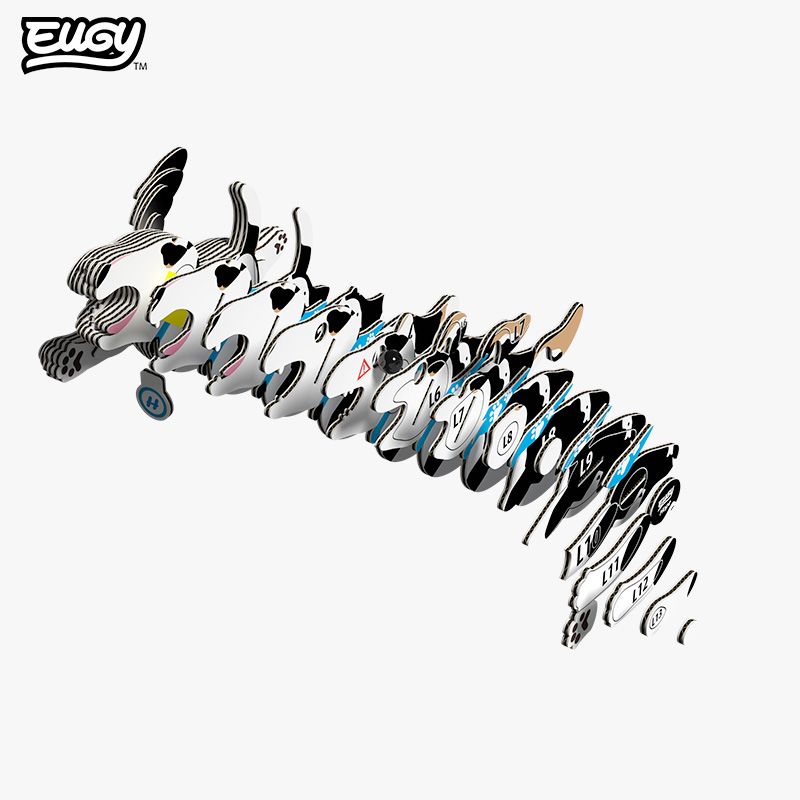 Eugy 3D Cardboard Model Kit Zebra