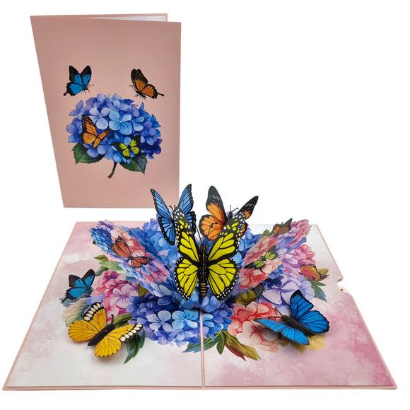 Pop Up Greeting Card Butterfly Garden