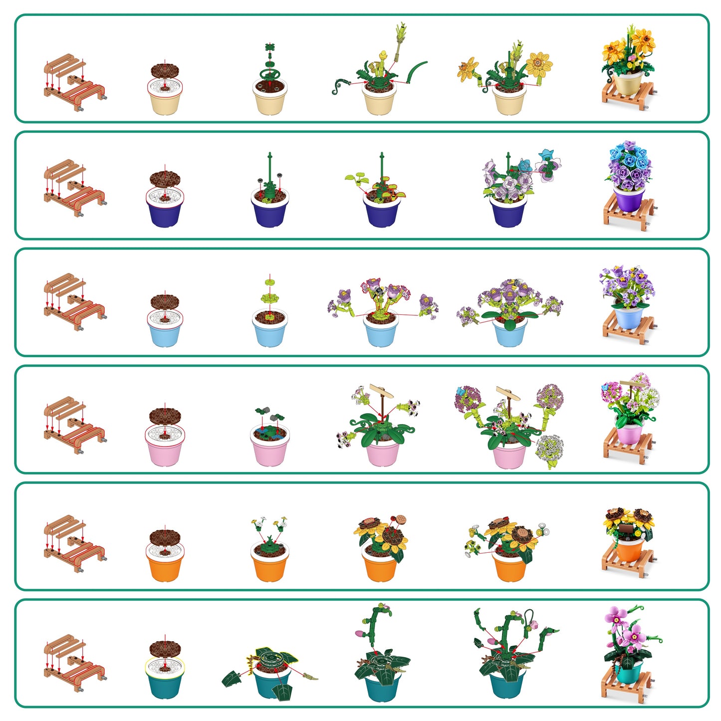 Zuru Max Garden Pot Assorted Building Bricks