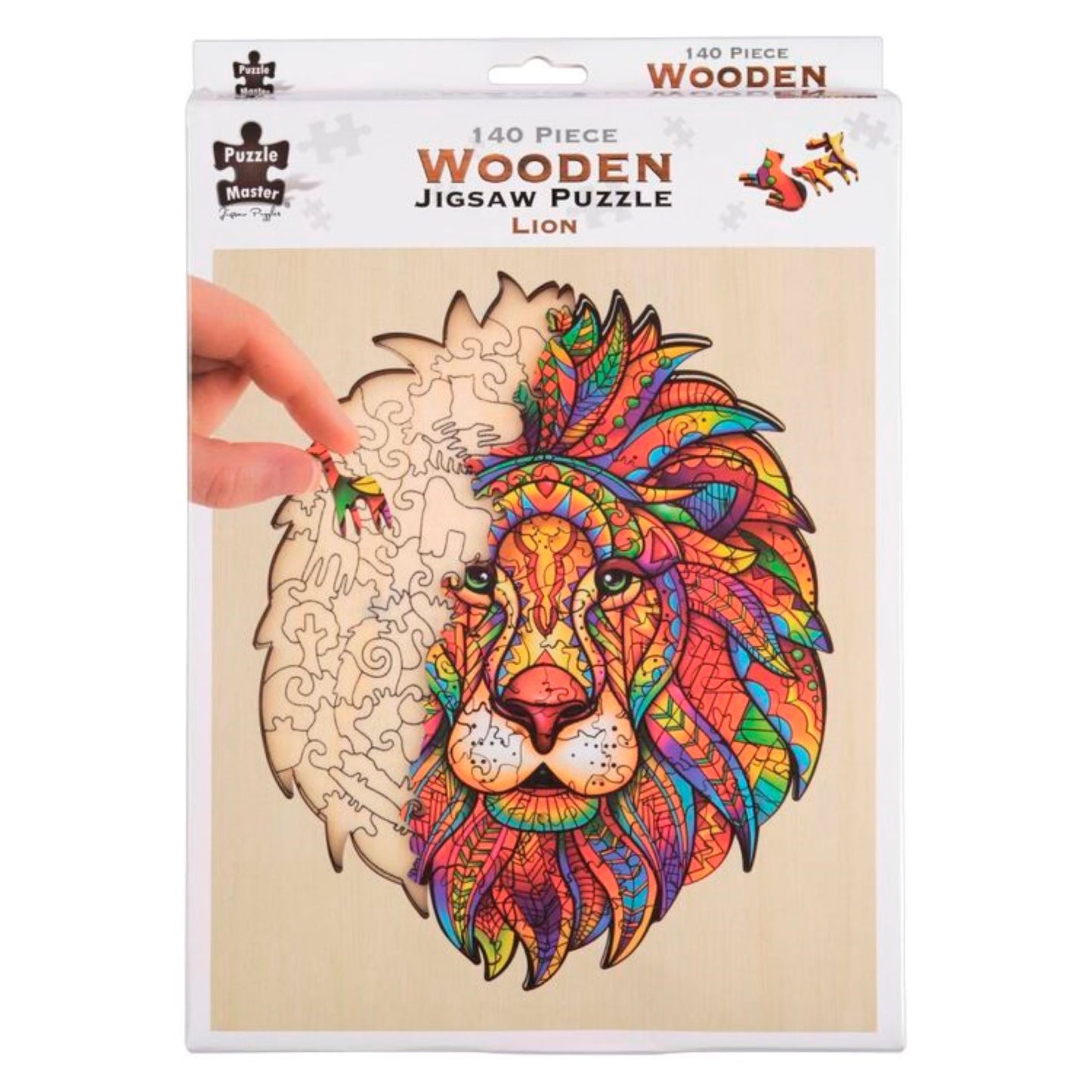 Puzzle Master 124pc Jigsaw Puzzle Wooden Lion