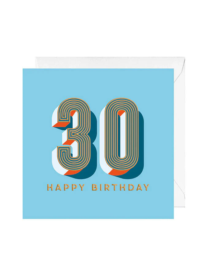 Rosanna Rossi Greeting Card 30th Aqua