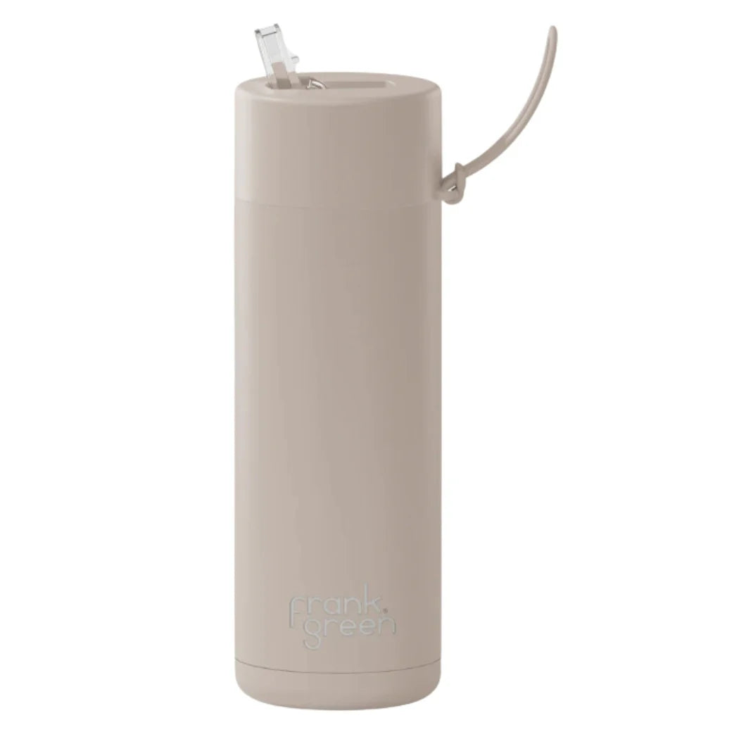 Frank Green 20oz Stainless Steel Ceramic Reusable Bottle with Flip Straw Lid Moon Dust