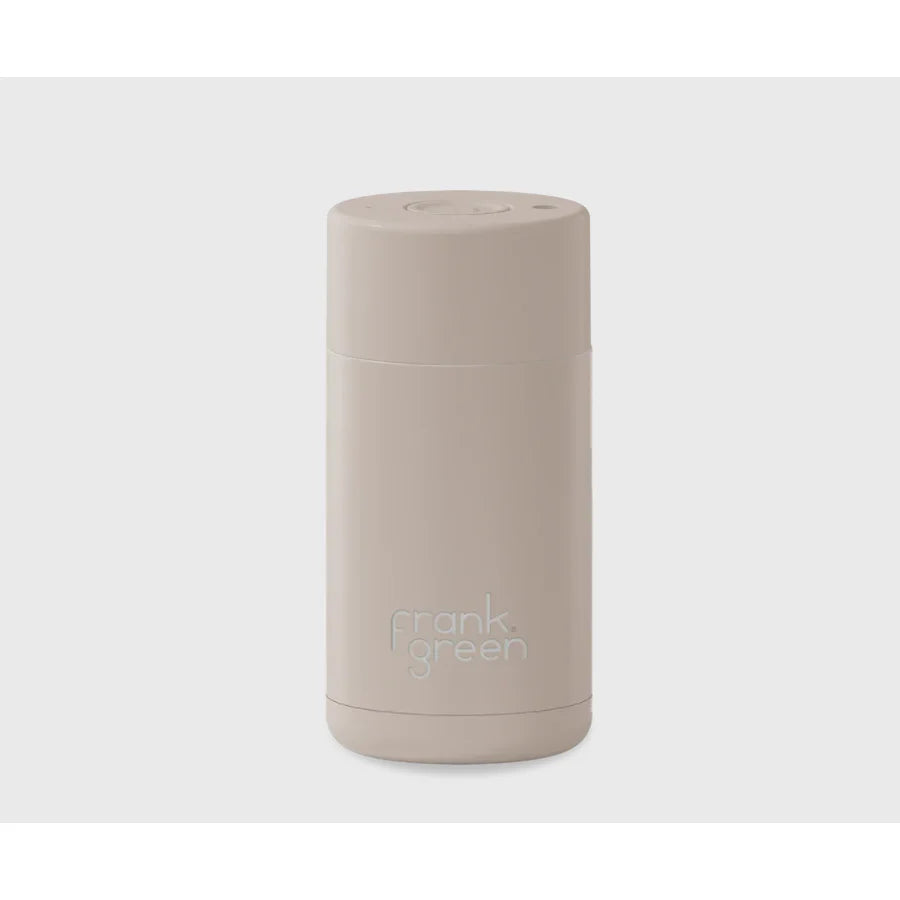 Frank Green 16oz Stainless Steel Ceramic Reusable Cup with Push Button Lid Moon Dust