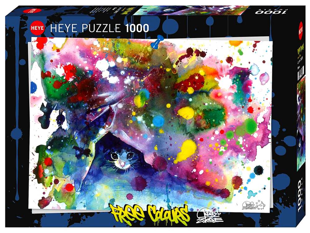 Heye 1000pc Jigsaw Puzzle Free Colours Meow By Lora Zombie