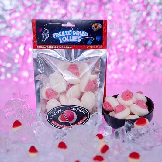 Heebie Jeebies Freeze Dried Lollies Strawberries and Cream 48g