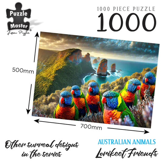 Puzzle Master 1000pc Jigsaw Puzzle Lorikeet Friends
