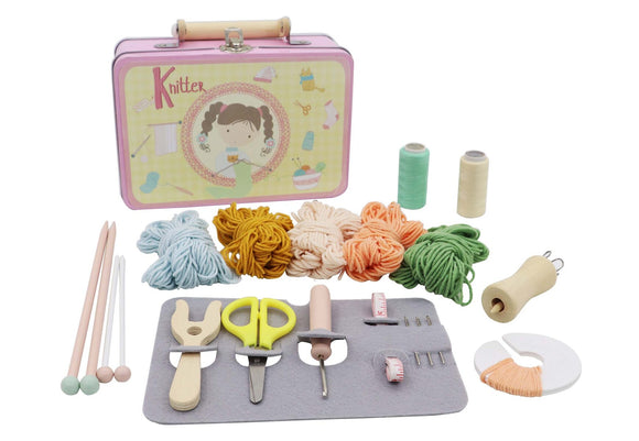 Calm and Breezy Knitting Kit in Tin Case