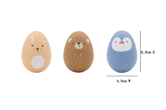 Kaper Kidz Wooden Animal Egg Shaker