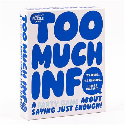 Too Much Info Party Word Game