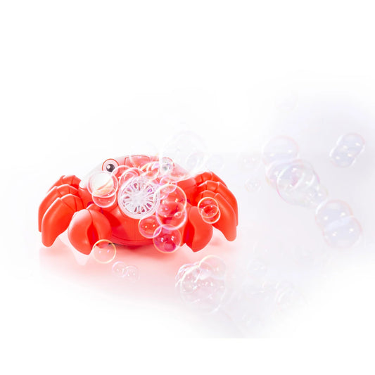 Orange Discovery Zone Crawling Crab Bubble Blower blowing bubles against a white background