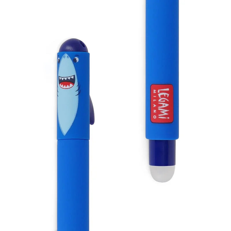 Legami Erasable Pen Shark Blue Ink