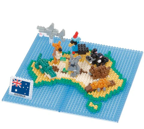 Nanoblock Animals of Australia On Map
