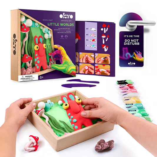Okto Sensory Art Wood and Craft Little Worlds Mummy Troll