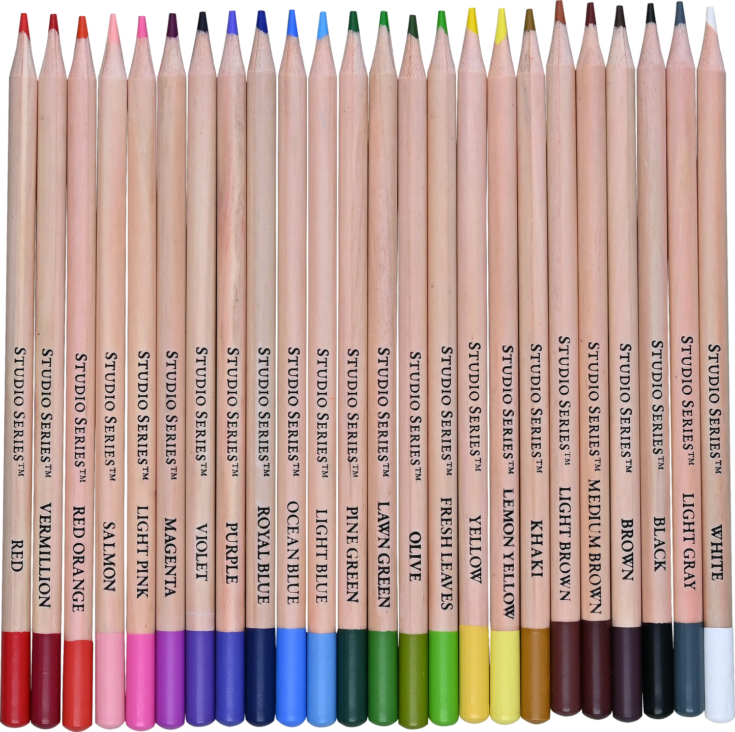 Set of Studio Series colored pencils with various colors and names.