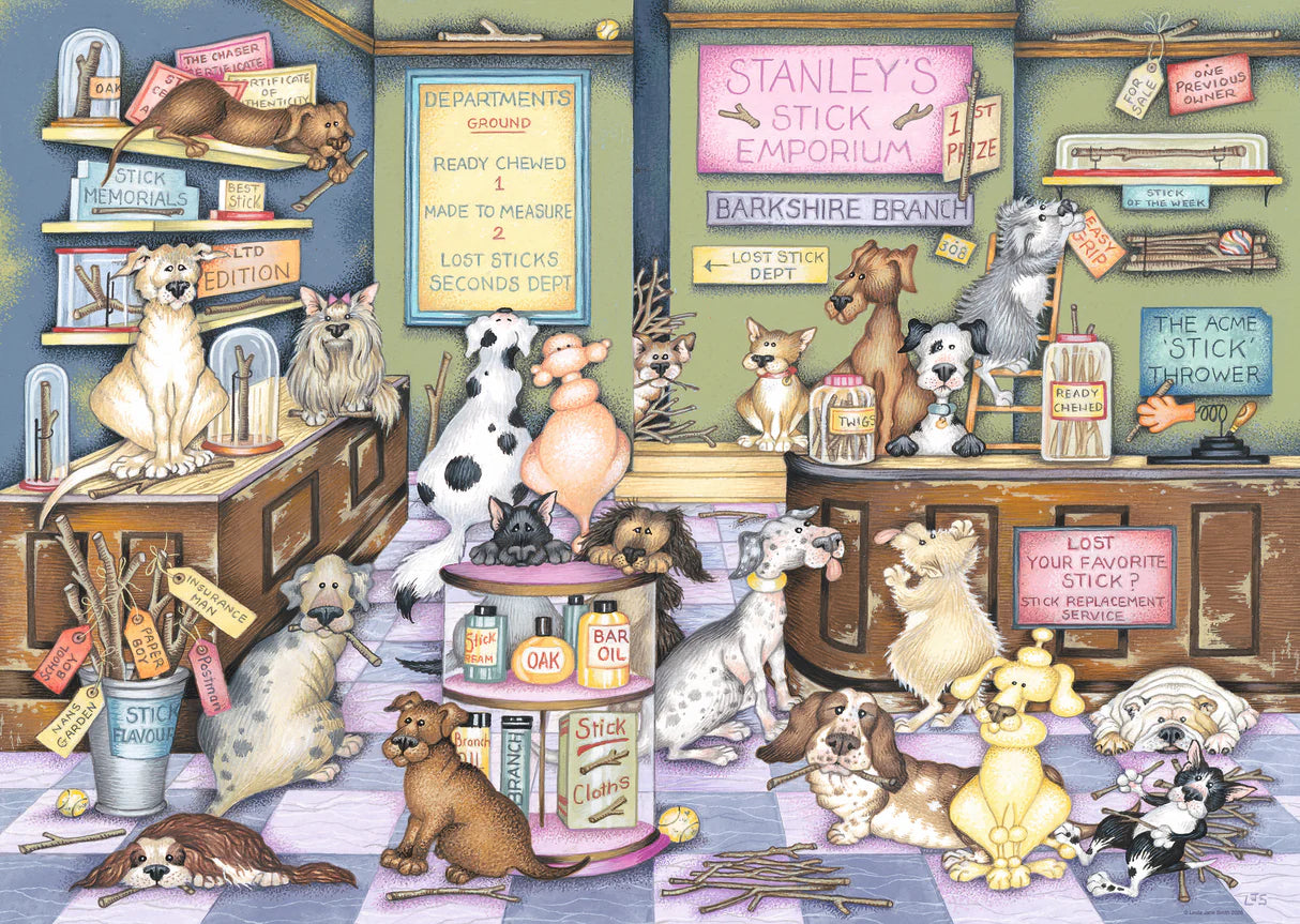Ravensburger 1000pc Jigsaw Puzzle Dapper Dogs #2 Stanley's Stick Emporium