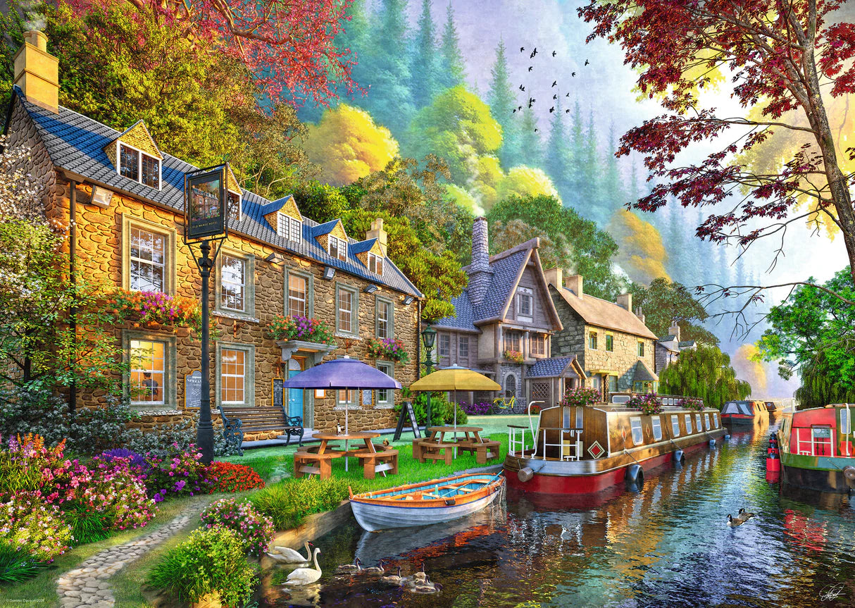 Ravensburger 1000pc Jigsaw Puzzle Down the Lane 6 Canal Side Lane