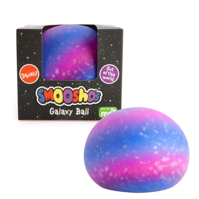 Smooshies Galaxy Ball with packaging on a white background