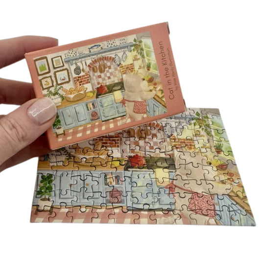 The Puzzle Collab 99pc Micro Jigsaw Puzzle Cat in the Kitchen