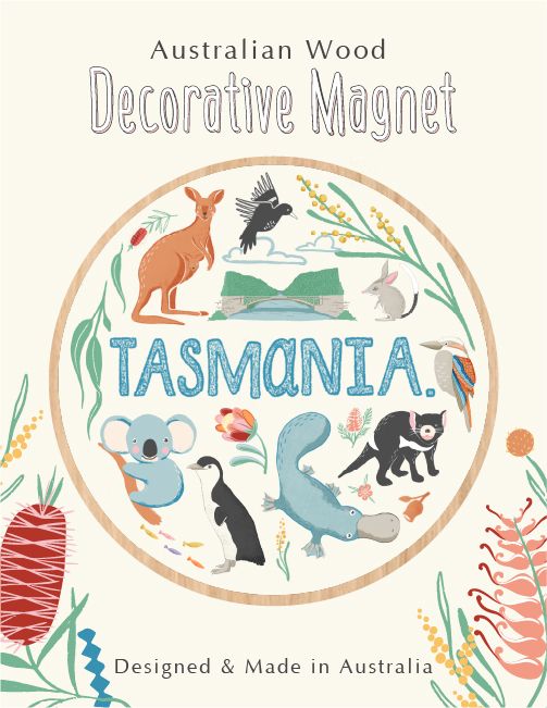 Wirihana Design Wooden Magnet Tasmania