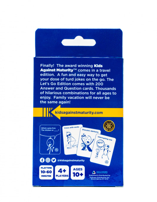 Kids Against Maturity Let's Go Edition Travel Card Game