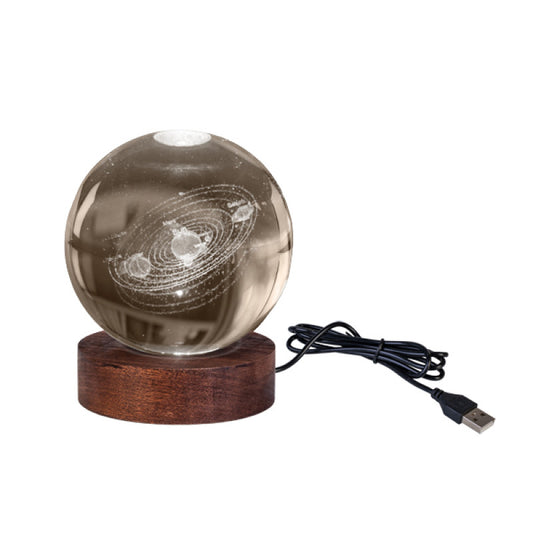 MDI LED 3d Crystal Ball Light Solar System