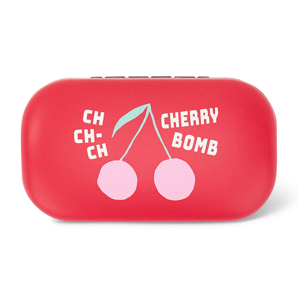 Annabel Trends Travel Safe Keeper Red case with cherry design and text on a white background