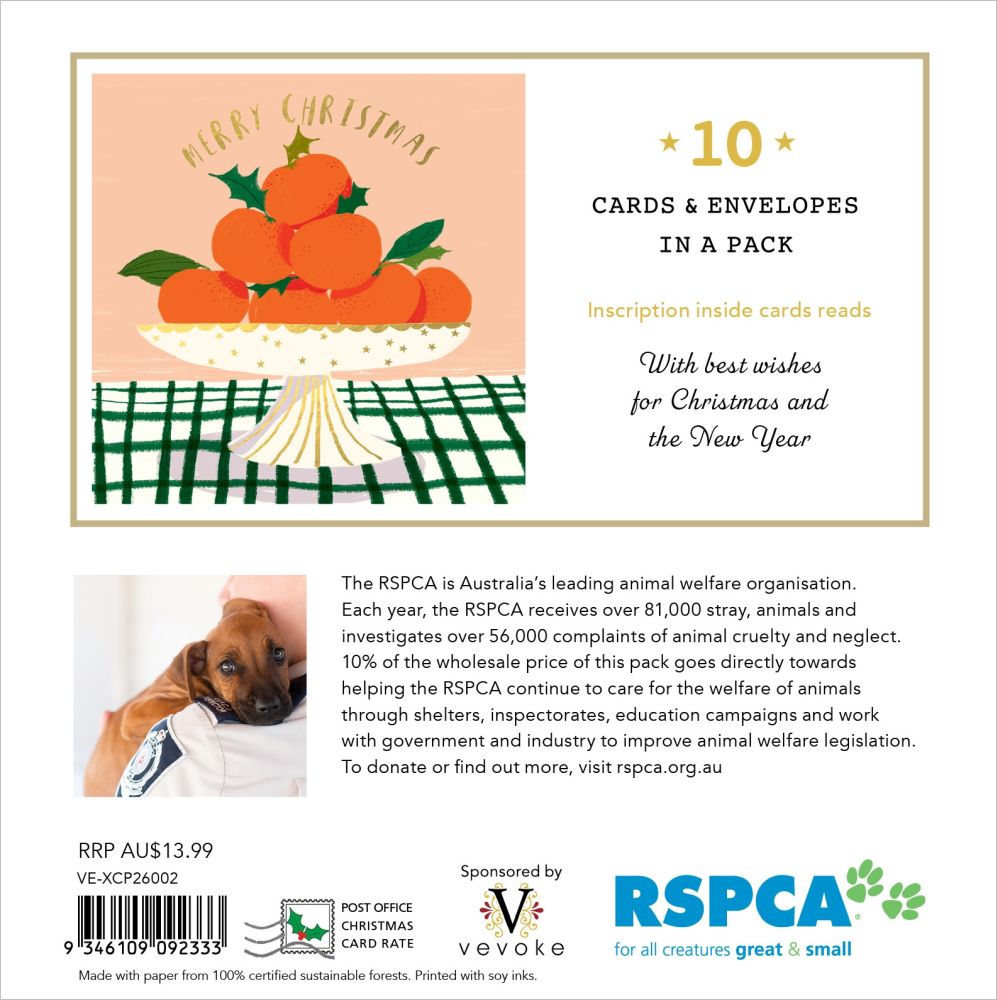 Charity Christmas Card 2026 RSPCA Bowl of Delights