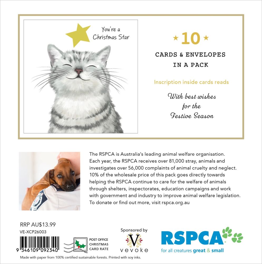 Charity Christmas Card 2026 RSPCA Christmas Star