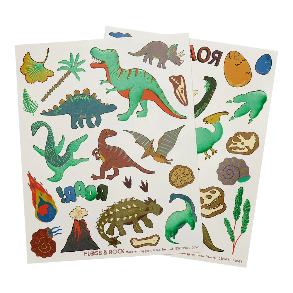Floss and Rock Temporary Tattoos Dinosaurs