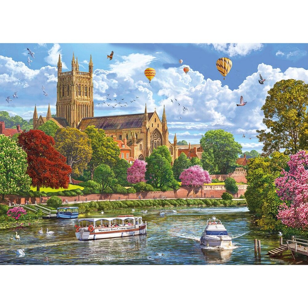 Gibsons 1000pc Jigsaw Puzzle Worcester from the River