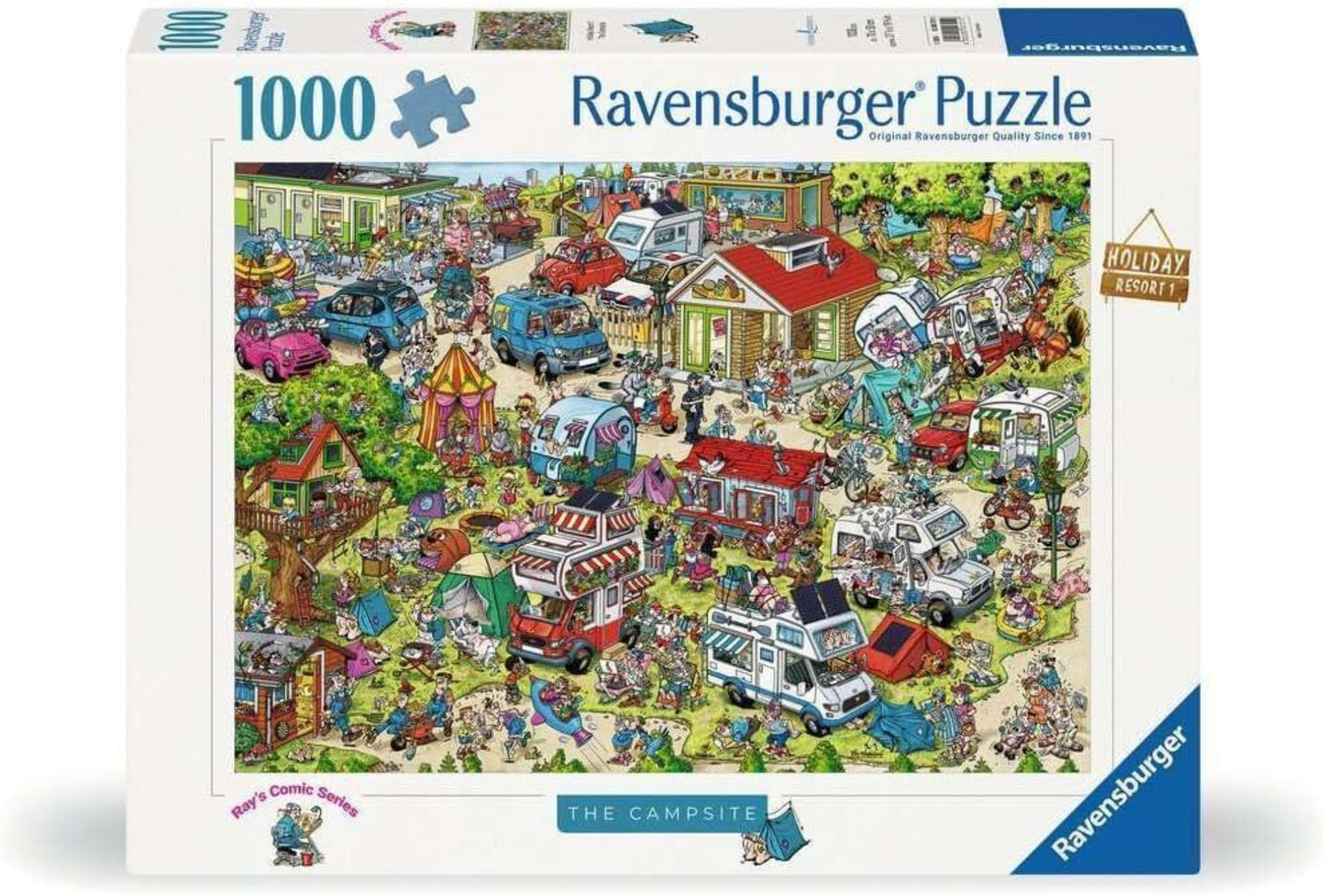 Ravensburger 1000pc Jigsaw Puzzle Holiday Resort 1 The Campsite