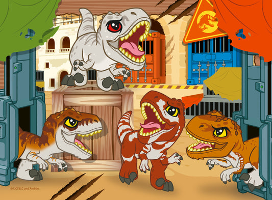 Ravensburger 12/16/20/24pc 4 in a Box Jigsaw Puzzle Jurassic Explorers Ready to Explore!