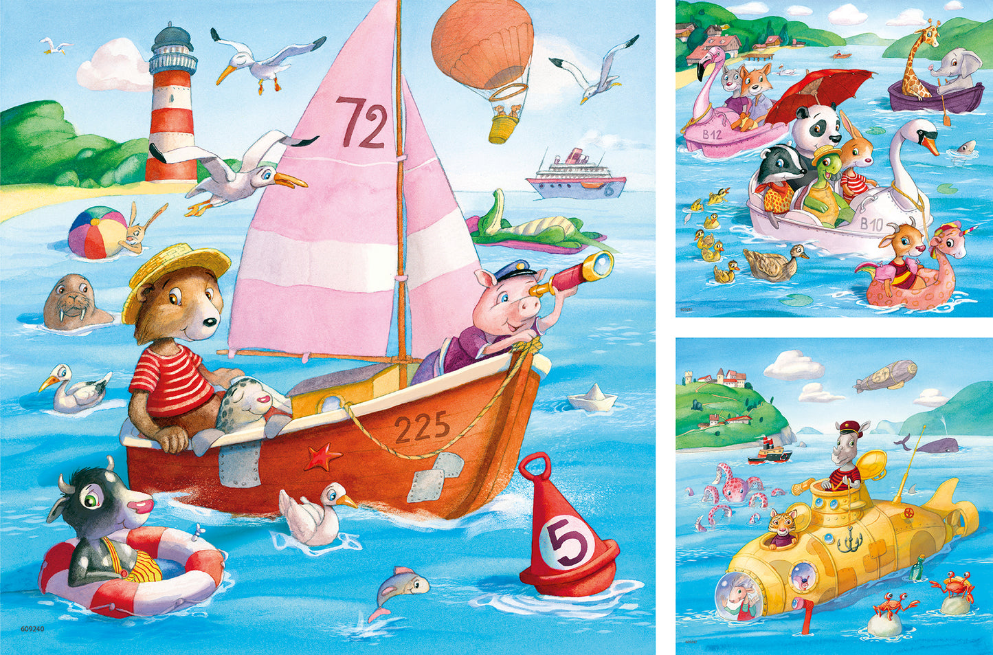 Ravensburger 3x49pc Jigsaw Puzzle Fun On The Water