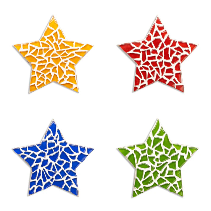 Mandala Art Mosaic Kit Star Coasters