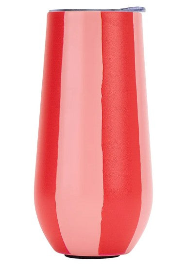 Annabel Trends Stainless Steel Sparkling Flute Red Stripe