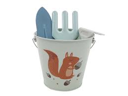 Calm and Breezy Gardening Tool Set in Bucket Pink or Blue