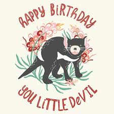 Wirihana Design Birthday Devil Greeting Card
