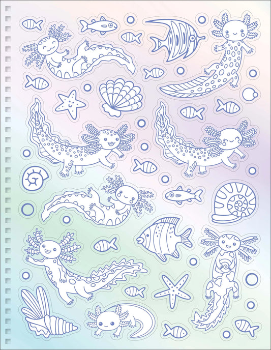 Velvet Art Activity Books Axolotl