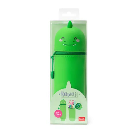 Legami Kawaii 2 in 1 Soft Silicone Pencil Case - Dino