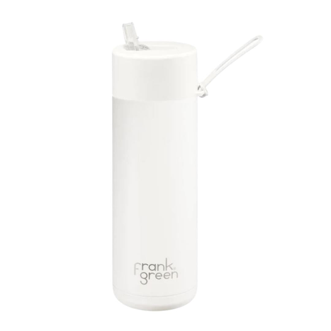 Frank Green 20oz Stainless Steel Ceramic Reusable Bottle with Flip Straw Lid Cloud