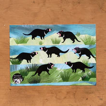 Pigment by Monica Reeve Postcard Tasmanian Devil