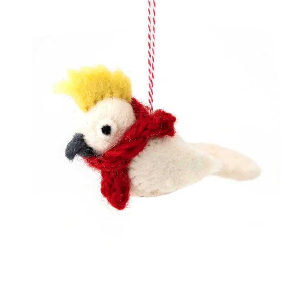 Vevoke Charity Felt Christmas Decoration Cockatoo Christopher