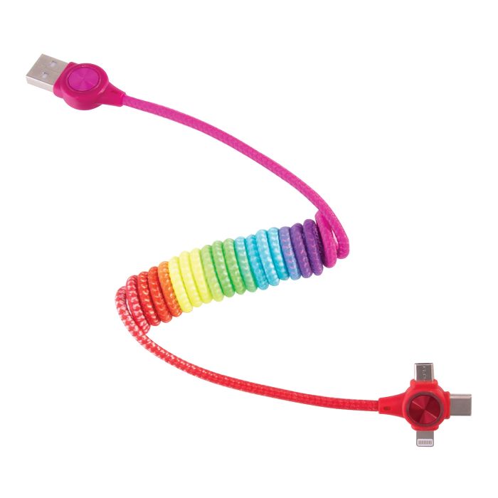 IS Gift 3 in 1 Rainbow Spring Charging Cable