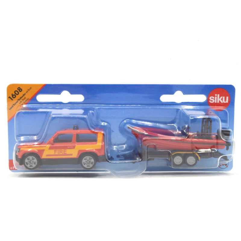 Land Rover Defender with Boat 1608 Siku die-cast toy vehicle